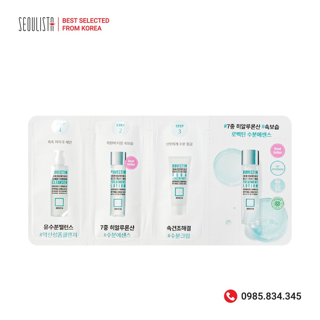 Tổng hợp Sample tất cả sản phẩm ROVECTIN