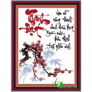 tranh đính đá toàn bộ 5d, tranh chữ thư pháp Thành Đạt  treo tường