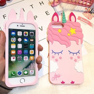 Ốp lưng điện thoại nhựa mềm iPhone 5 5S SE 6 6S 7 8 Plus X hình kì lân và ngựa