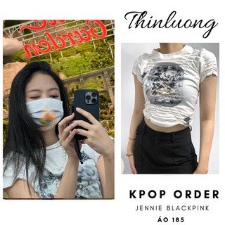 Áo thun tee trắng sao biển giống Jennie Blackpink A11