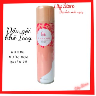 Dầu gội khô ISSY hương nước hoa quyến rũ, diu nhẹ, Xịt gội đầu khô không cần nước giúp tóc tơi, bồng bềnh.