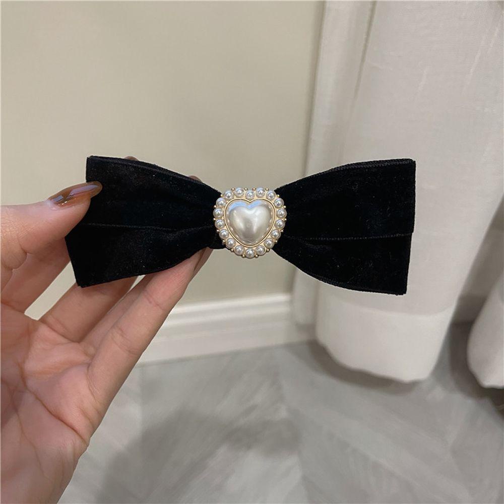 Kẹp Tóc WMES15H Chất Nhung Phong Cách Pháp Cổ Điển Dễ Thương Xinh Xắn Cho Nữ