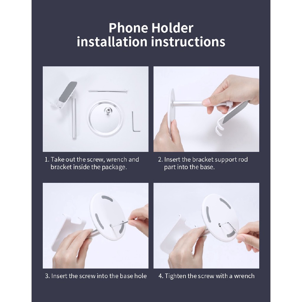 Universal Tablet Phone Holder Desk For iPhone Desktop Tablet Stand For Cell Phone Table Holder Mobile Phone Stand Mount