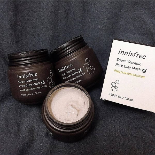 [NEW 2019] Mặt Nạ Tro Núi Lửa Giảm Mụn Đầu Đen Innisfree Super Volcanic Pore Clay Mask 2X 100ml