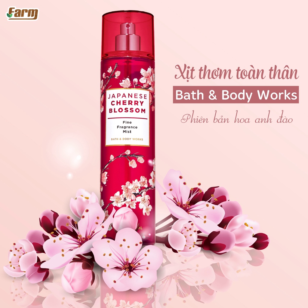 Body mist Xịt thơm Janpan Cherry Blossom 236ml Sang Trọng, Ngọt Ngào, Cá Tính