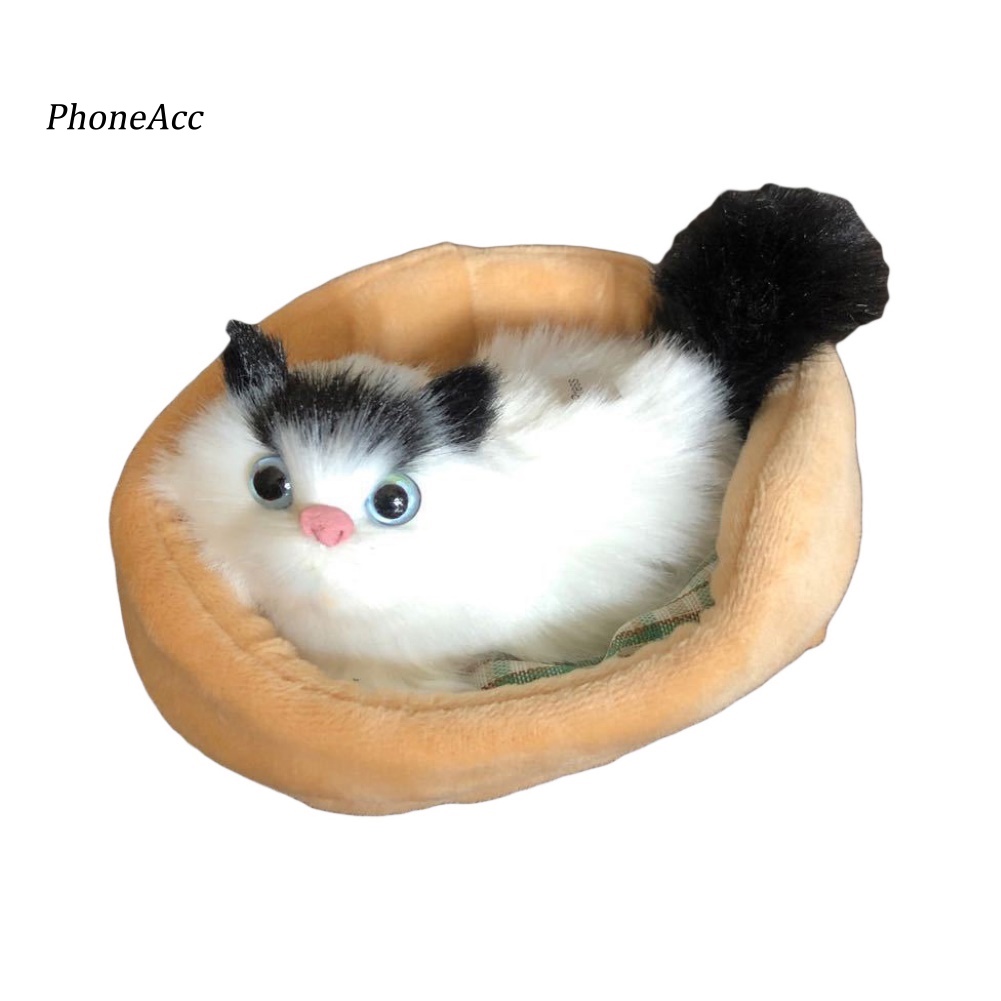 Đồ Chơi Mèo Nằm Ngủ Nhồi Bông Có Âm Thanh Dễ Thương Trang Trí Nhà Cửa / Xe Hơi