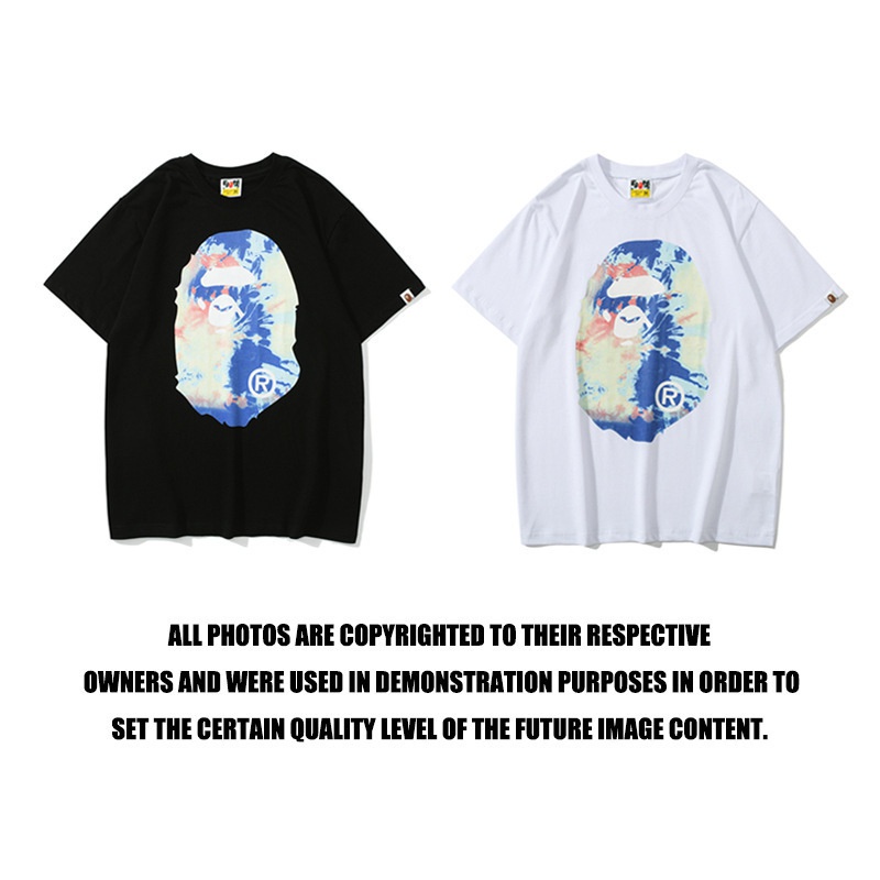Áo Thun cotton Tay Ngắn In Họa Tiết BAPE Thời Trang Mùa Hè 2022