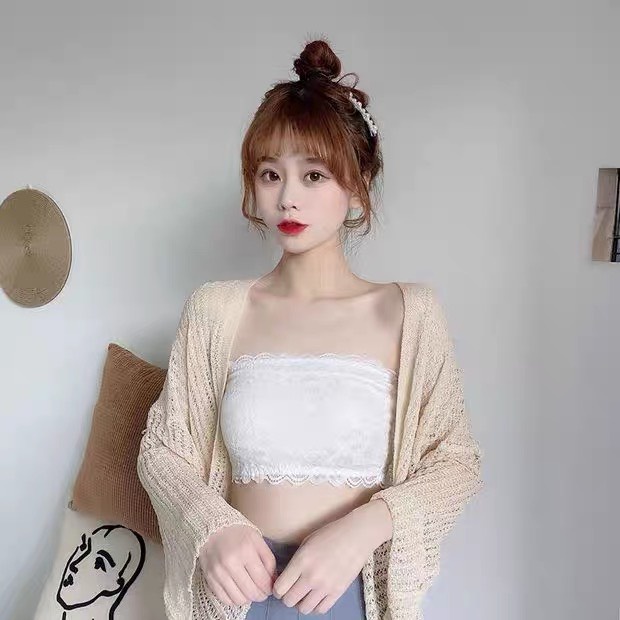 Áo bra nữ ren hoa không dây có móc cài sexy quyến rũ BR8010