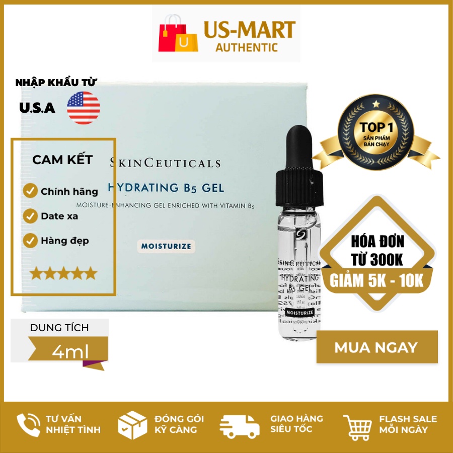 Serum cấp nước skinceuticals HYDRATING B5 GEL cấp ẩm phục hồi da bản Mỹ