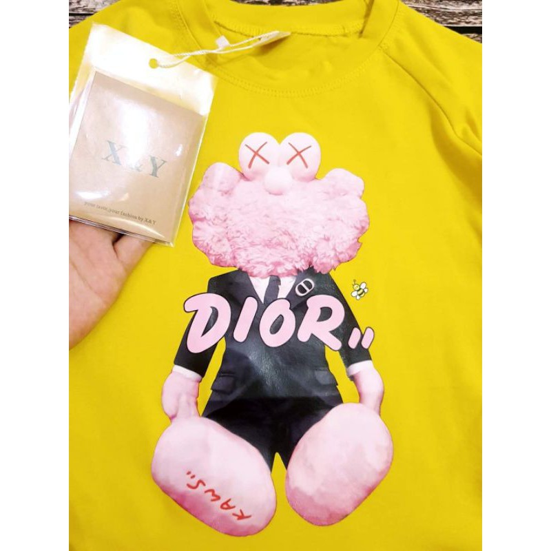 Đầm suông đuôi cá Dior bé gái❤️FREESHIP❤️Váy suông trẻ em Dior vàng bé gái Chất cotton Tàu size 8kg-11kg