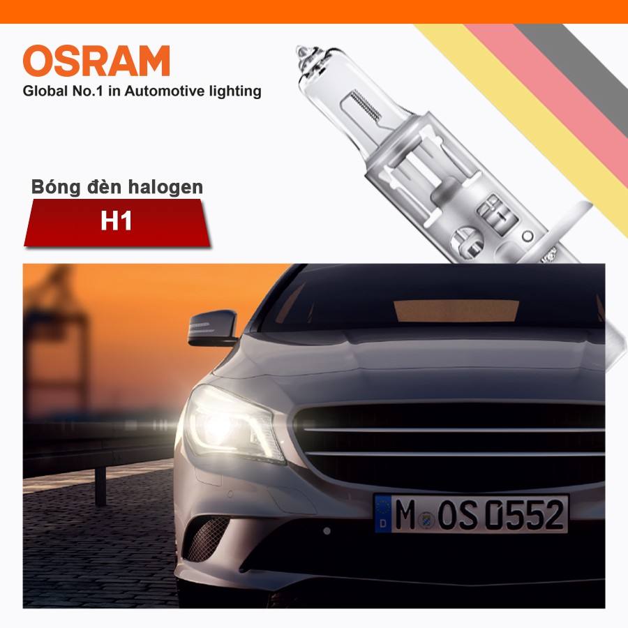 [Mã BMBAU50 giảm 10% đơn 99k] Bóng Đèn Halogen OSRAM Original H1 12V 55W Nhập Khẩu Chính Hãng