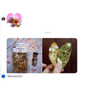 Bánh Biscotti Nguyên Cám Matcha Không Đường, Bánh Ngũ Cốc Ăn Kiêng Dinh Dưỡng Eatclean - LANHFOODS
