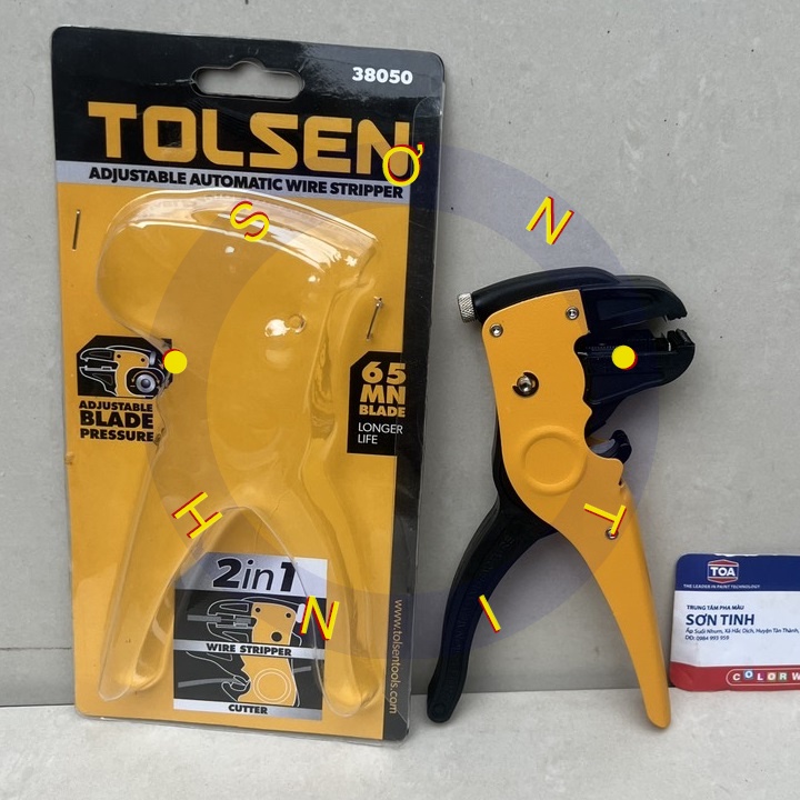 Kìm tuốt dây điện mỏ quạ 2 trong 1 Tolsen 38050