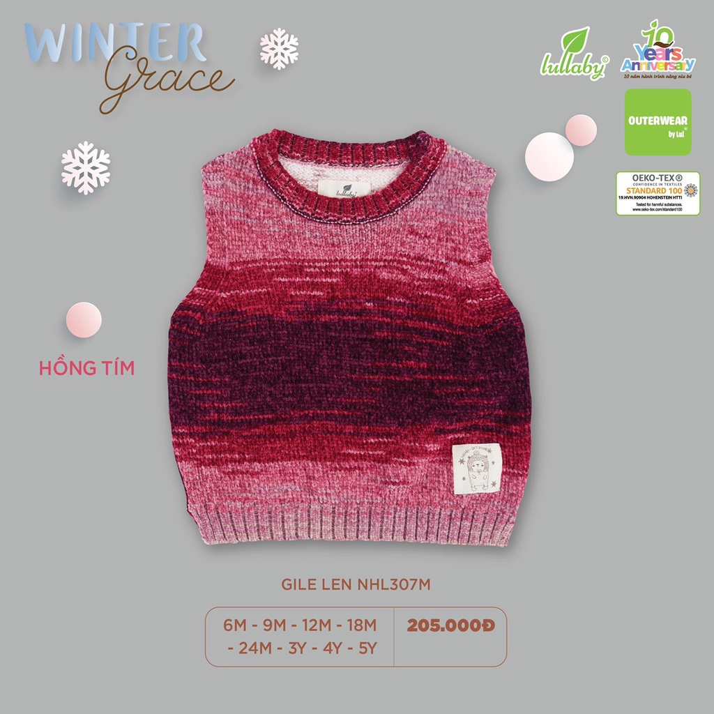 9M-5Y Áo gile len Lullaby NHL307M