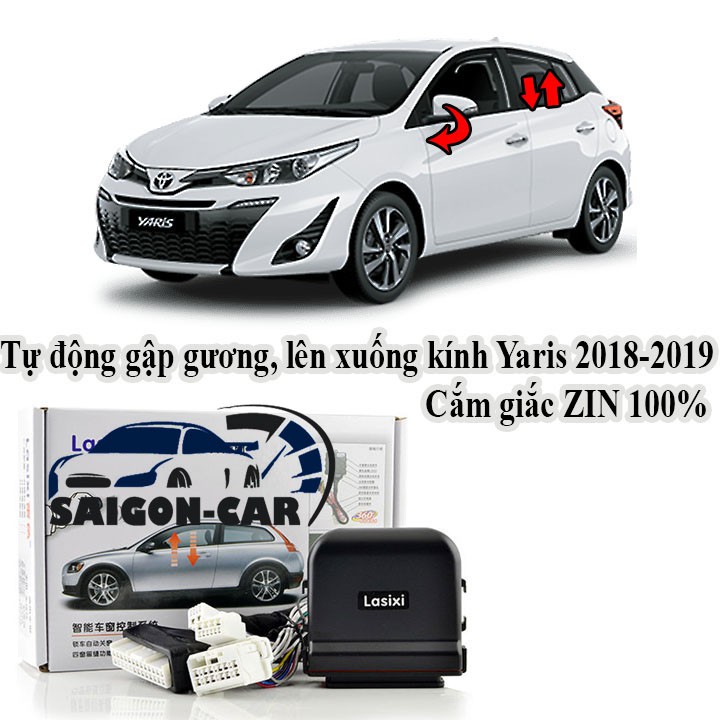 Toyota Yaris_Bộ tự động gập gương, lên xuống kính cắm giắc gin xe Toyota Yaris 2018-2019-bảo hành 6 tháng