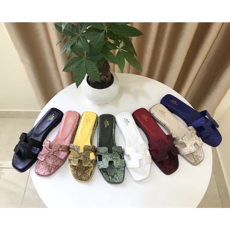 SHU STORE - DÉP NỮ THỜI TRANG QUAI CHỮ H DA XƯỚC ĐẾ BỆT