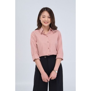 Áo Sơ Mi Nữ YODY Công Sở Kẻ Caro, Áo Kẻ Thêu Ngực Nữ Nhiều Màu Dáng Suông Không Bai Xù SMN4410
