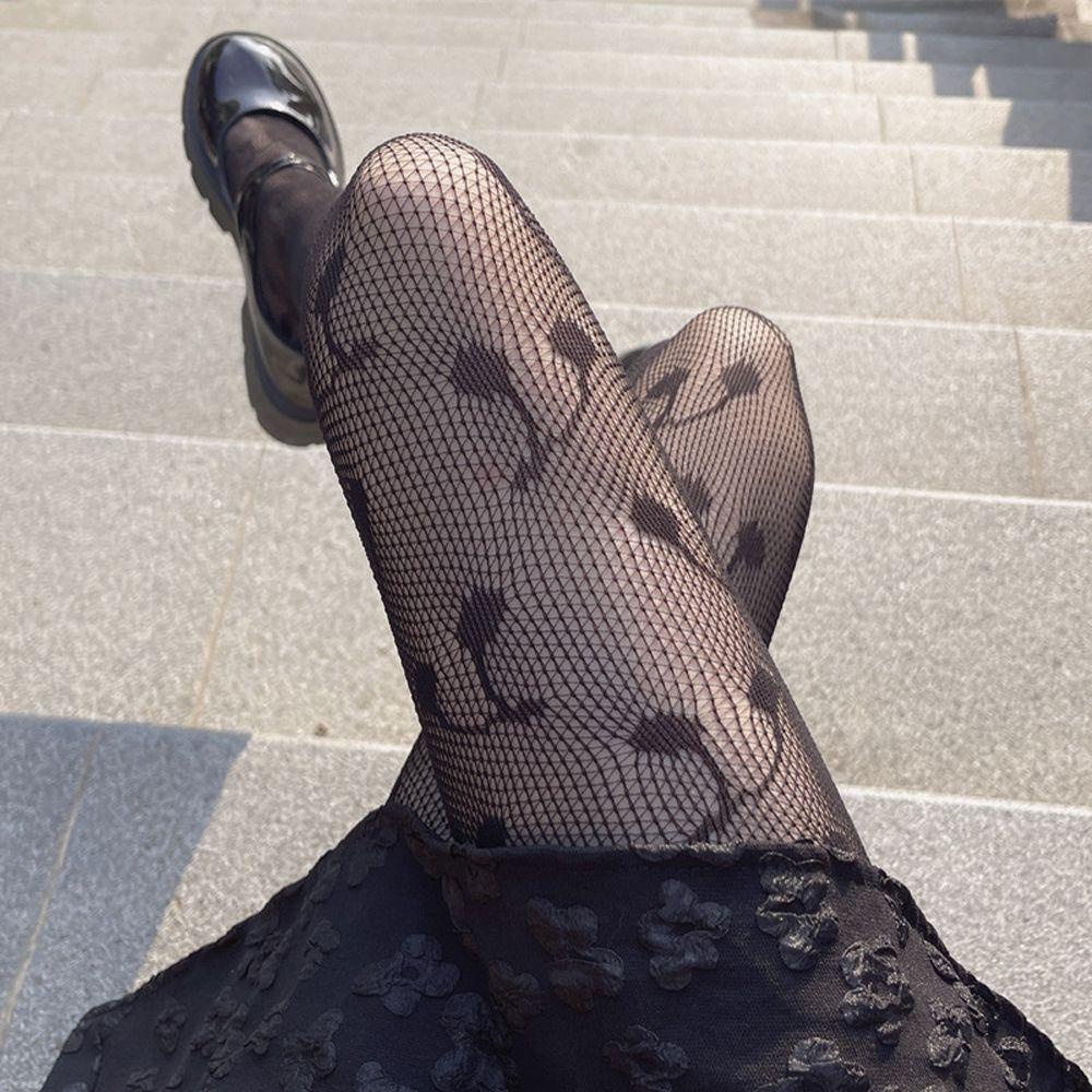 Quần Tất Lưới Dài Phong Cách Gothic Ngọt Ngào Cho Nữ