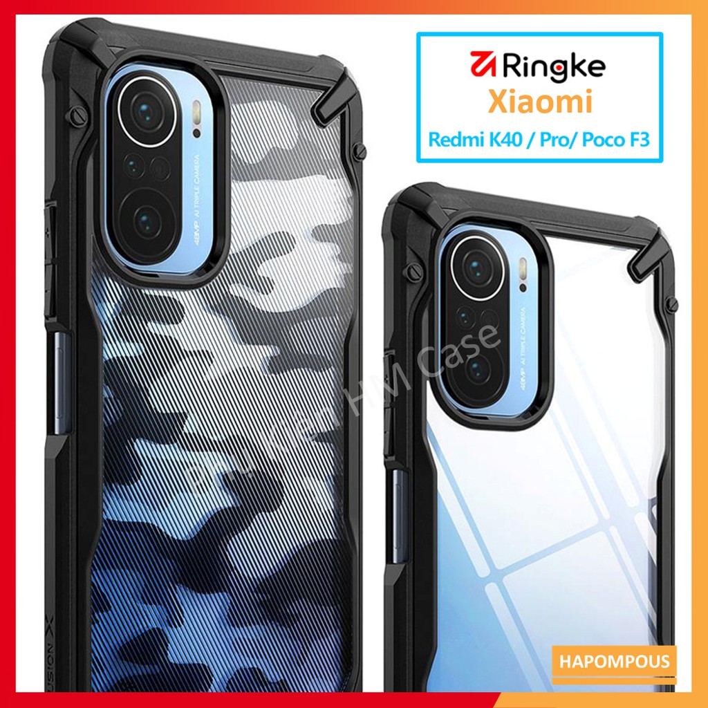 Ốp Lưng Xiaomi Poco F3, Redmi K40, K40 Pro Chống Sốc Ringke Fusion X