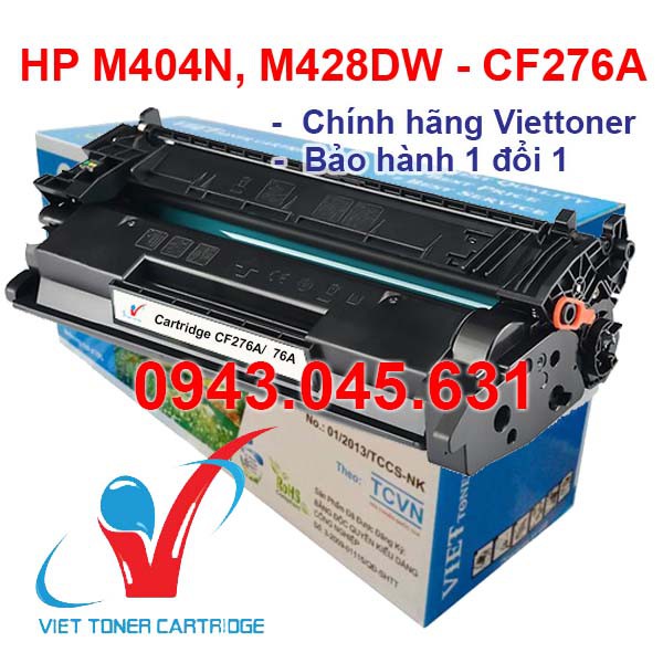 Hộp mực 76A   cho máy in HP LaserJet Pro M404dn, M404dw, M404n, M428dw/fdn/fdw - Cartridge HP CF276A