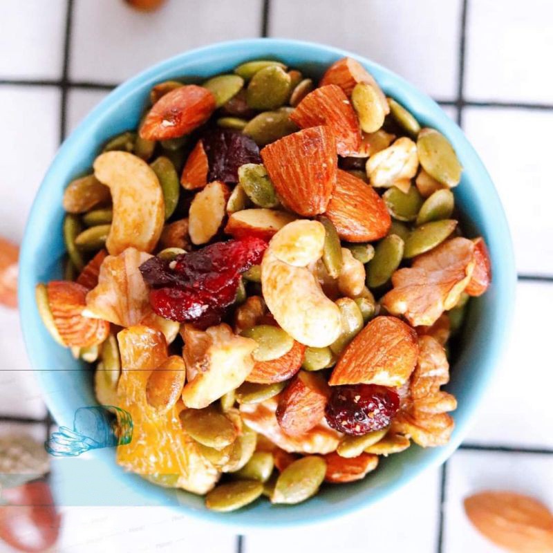 Granola Siêu Hạt Mật Dừa Mix 8, Mix 12 Loại Hạt NHALAM FOOD Thơm Ngon, Ngũ Cốc Giảm Cân Thêm Macca, Hạt Điều