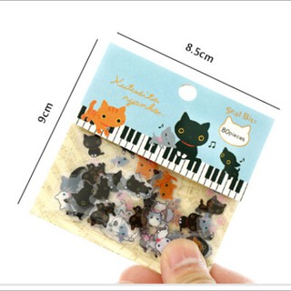 Set 80 Miếng Dán Trang Trí Hình Động Vật Dễ Thương Cho Bé