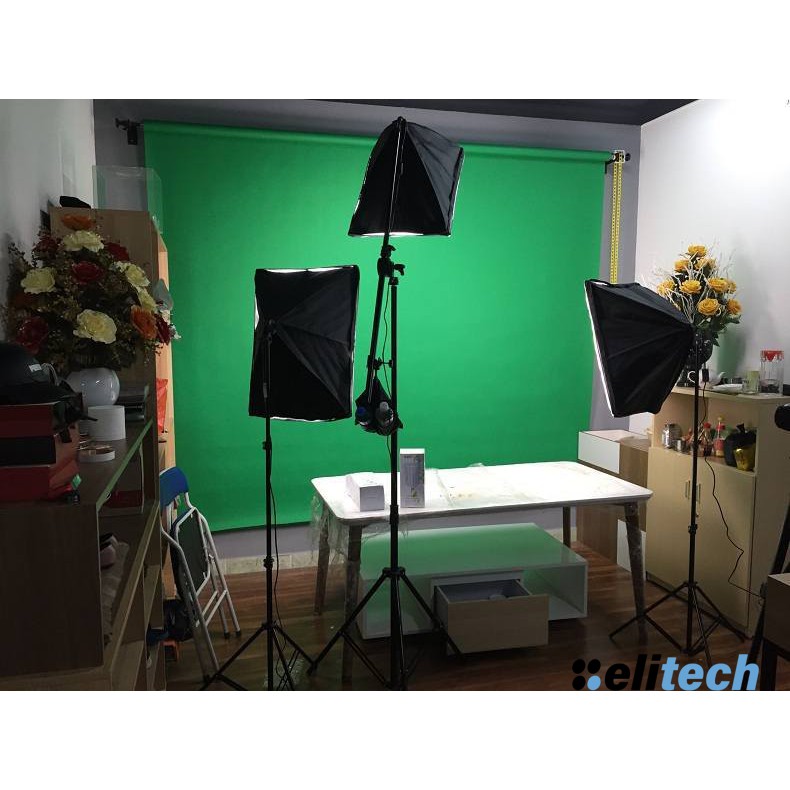 Đèn Chụp Ảnh Sản Phẩm, Đèn Studio, Quay Phim, Đèn Livestream, Tiktok. Chân đèn cao 2m kèm Softbox 50x70cm