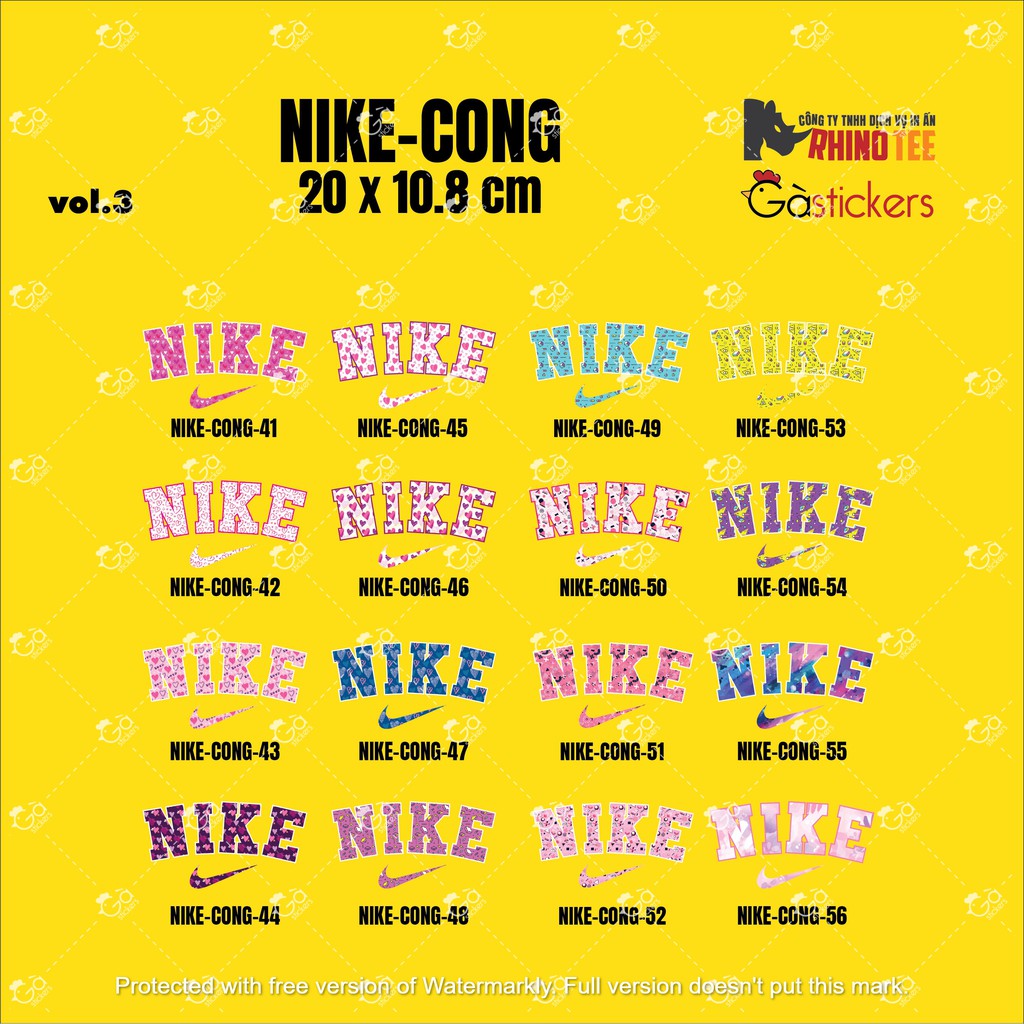 Hình Ủi Nike Cong NIKE-CONG VOL 2 - Mua Nhiều Giảm Giá