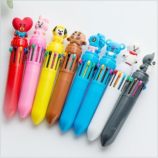 Bút Bi Bấm 10 Màu BTS BT21