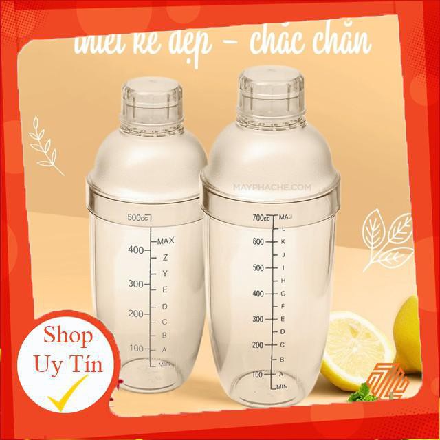 Shaker bình lắc pha chế 530ml ,700ml ( vạch đen )