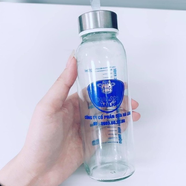 Bình lắc sữa non thuỷ tinh 250ml-Công ty Halan Milk