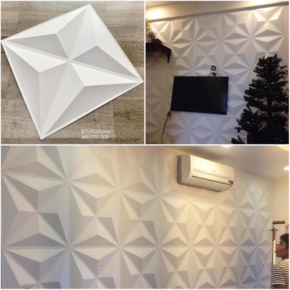 TẤM ỐP TƯỜNG 3D VÂN NỔI KIM CƯƠNG