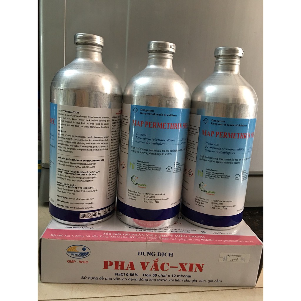 DIỆT MUỖI CHAI NHÔM PERMETHRIN 50EC (1 lít)