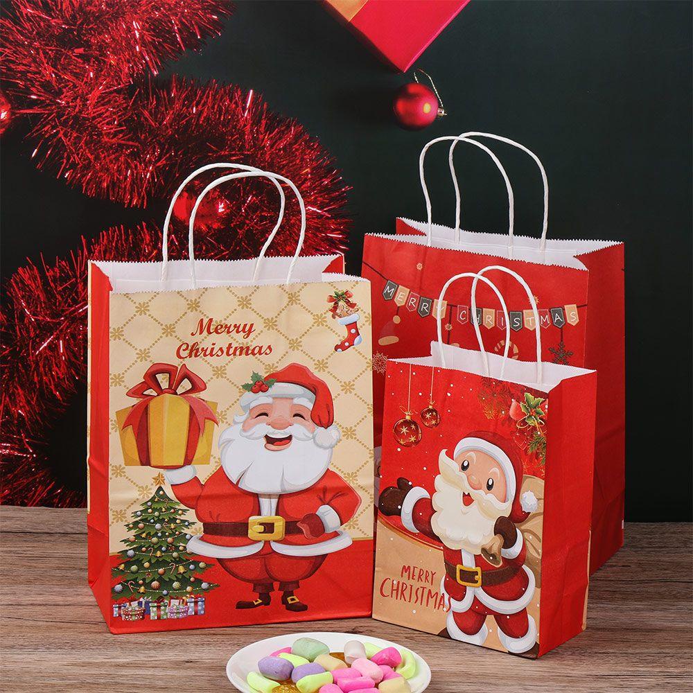 DORAW Set 6 Túi Giấy Đựng Quà Giáng Sinh Dễ Thương