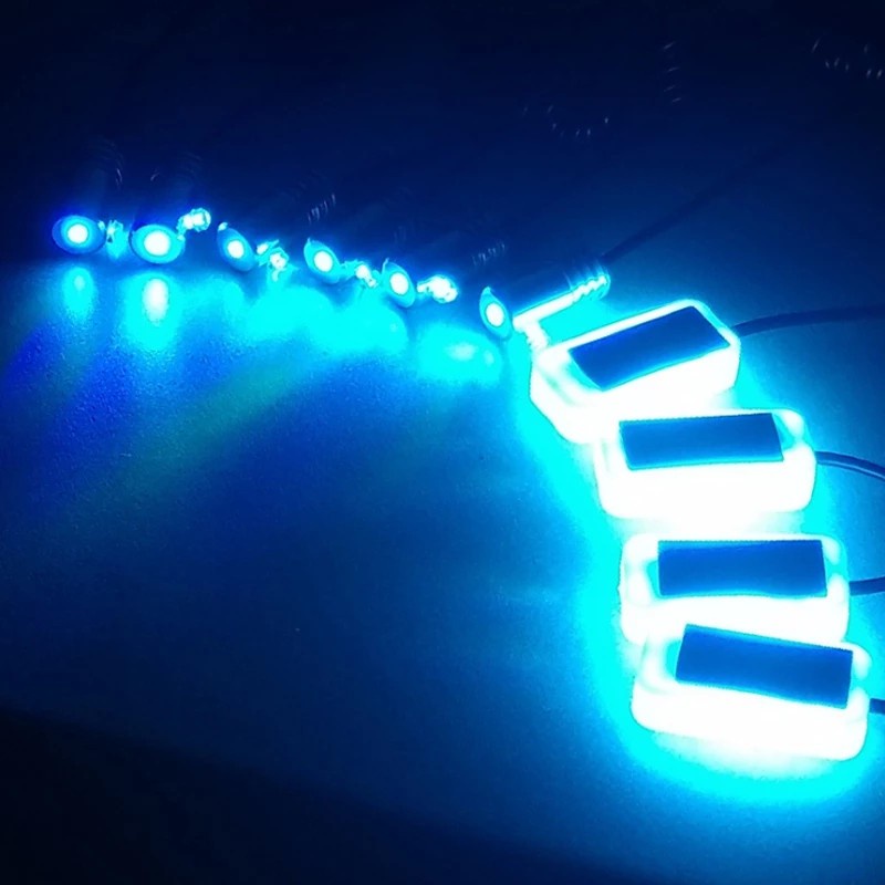 Dây Đèn LED 10 Trong 1 RGB Dài 8M Dùng Để Trang Trí Nội Thất Xe Ô Tô Kèm Phụ Kiện