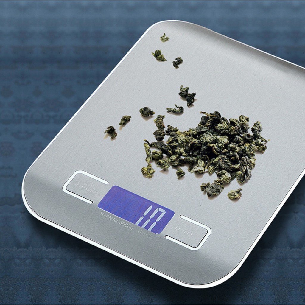 Cân Điện Tử Tiểu Ly Mặt Xám (tối đa 5kg) Tặng Kèm Pin - BH 3 Tháng