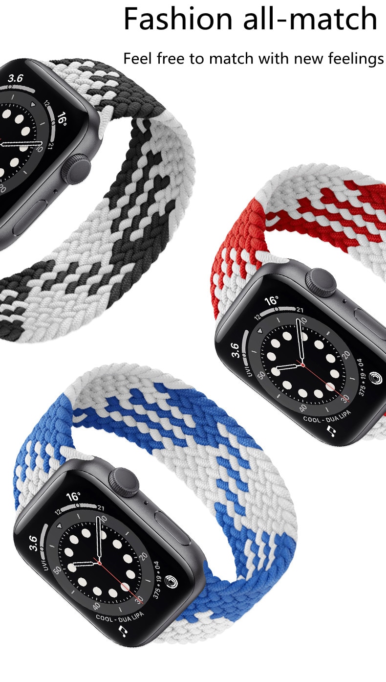 Dây Dù Bện Cho Đồng Hồ Apple Watch Se 6 40mm44mm Series 5 4 3belt 38 42mm