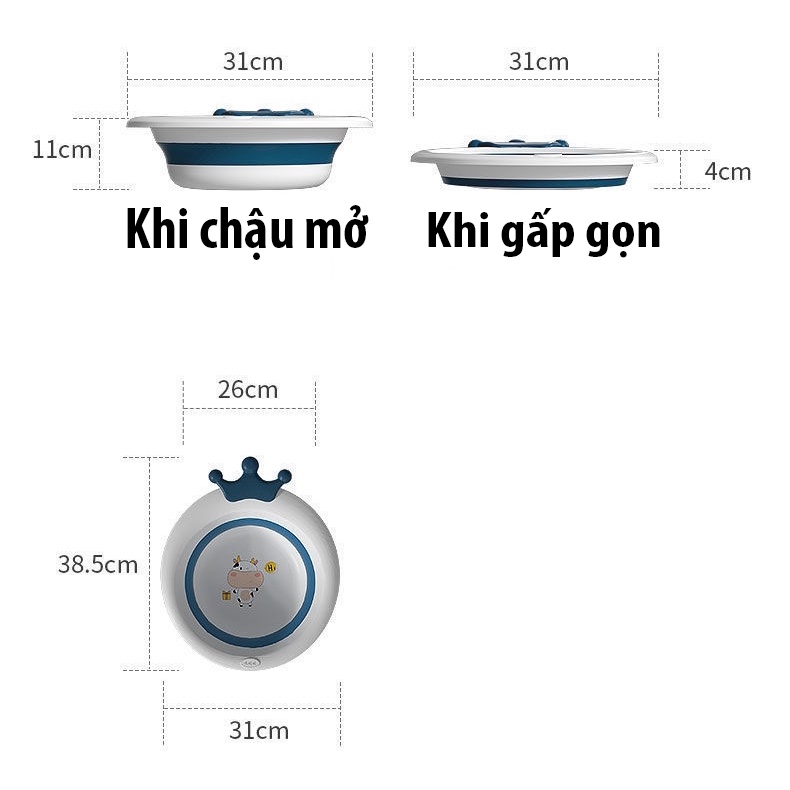 Chậu Rửa Mặt Cho Bé ,Chấu Rửa Mặt Gấp Gọn Tiện Lợi Có Thể Gấp Gọn Mang Đi Nhiều Nơi Nhẹ Nhàng Và Dễ Dàng Cất Dữ