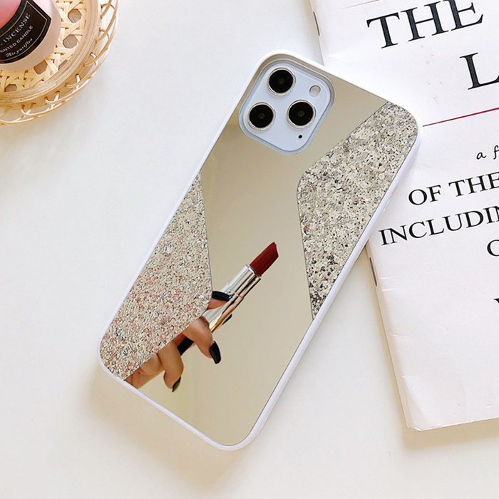 Mirror Case iPhone 12 Mini 11 Pro Promax X XS MAX SE2020 6 6S 7 8 Plus XR Shiny Glitter Soft TPU Case for iPhone