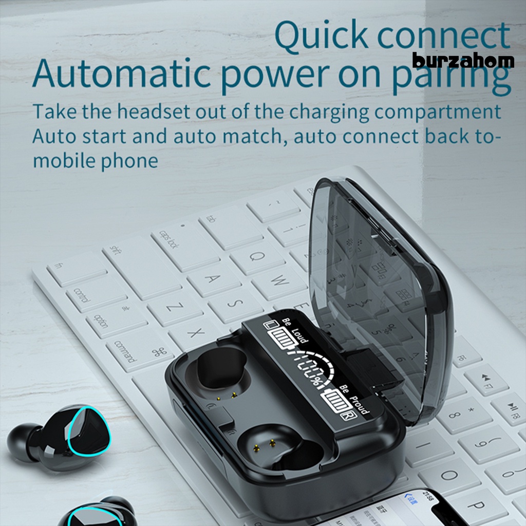 Tai Nghe Không Dây Bluetooth HiFi M10 Chống Thấm Nước Màn Hình Cảm Ứng 5.1