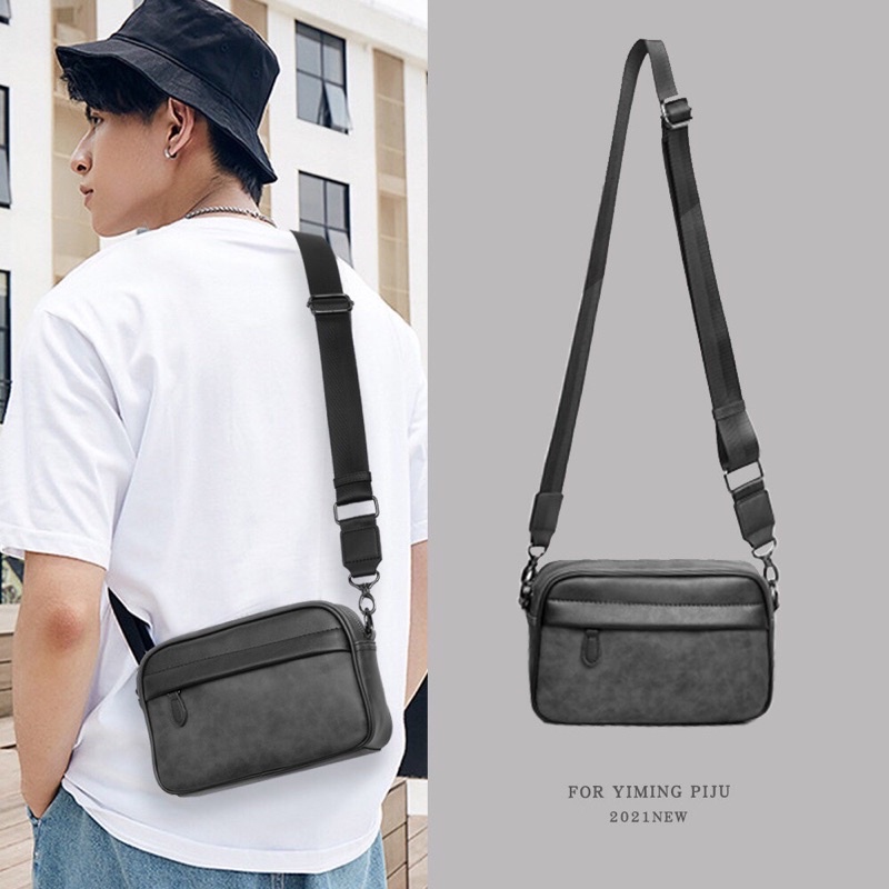 TÚI ĐEO CHÉO,MESSENGER BAG DA PU CAO CẤP UNISEX PA22 | BigBuy360 - bigbuy360.vn