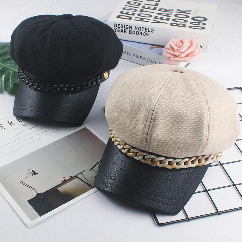 Mũ Nồi Thủy Thủ Nữ Beret Baker Thu Đông Thoáng Mát Phong Cách Hàn Quốc