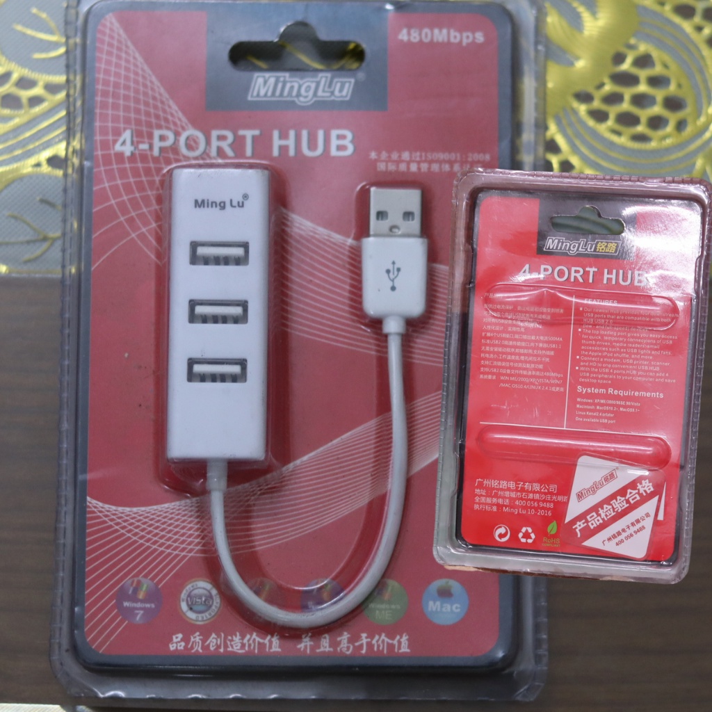 Hub USB cổng chia USB MINGLU 2.0 3.0 bộ 4 cổng Chính Hãng Bảo hành 12 tháng