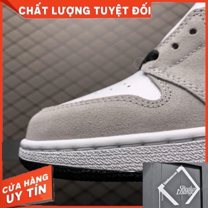 [MIỄN PHÍ SHIP] Giầy thể thao AIR JORDAN 1 Trắng quai Đỏ Smoke Grey | BigBuy360 - bigbuy360.vn