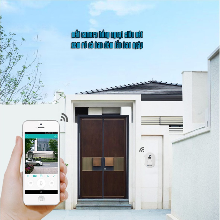EuroQuality Chuông Cửa Camera WIFI Đa Năng Modern Home decor tinh tế Xem được bằng Điện thoại