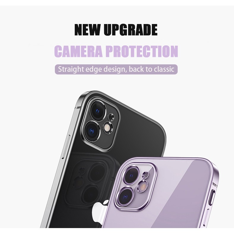 Ốp điện thoại viền mềm mạ màu cổ điển trong suốt dành cho iPhone 11 Pro XS Max X XR 6 6S 7 8 Plus | BigBuy360 - bigbuy360.vn