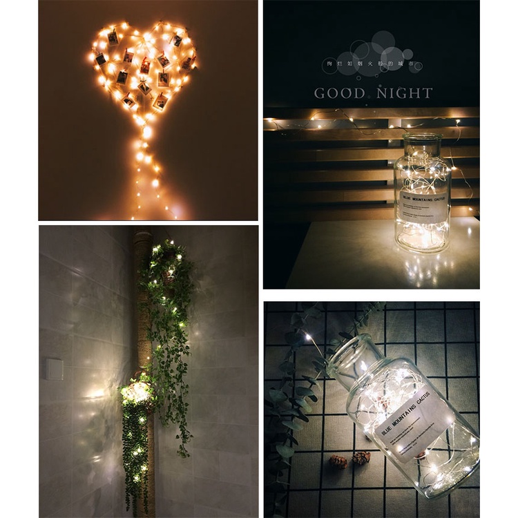 Dây đèn LED bằng đồng chống nước trang trí Giáng Sinh