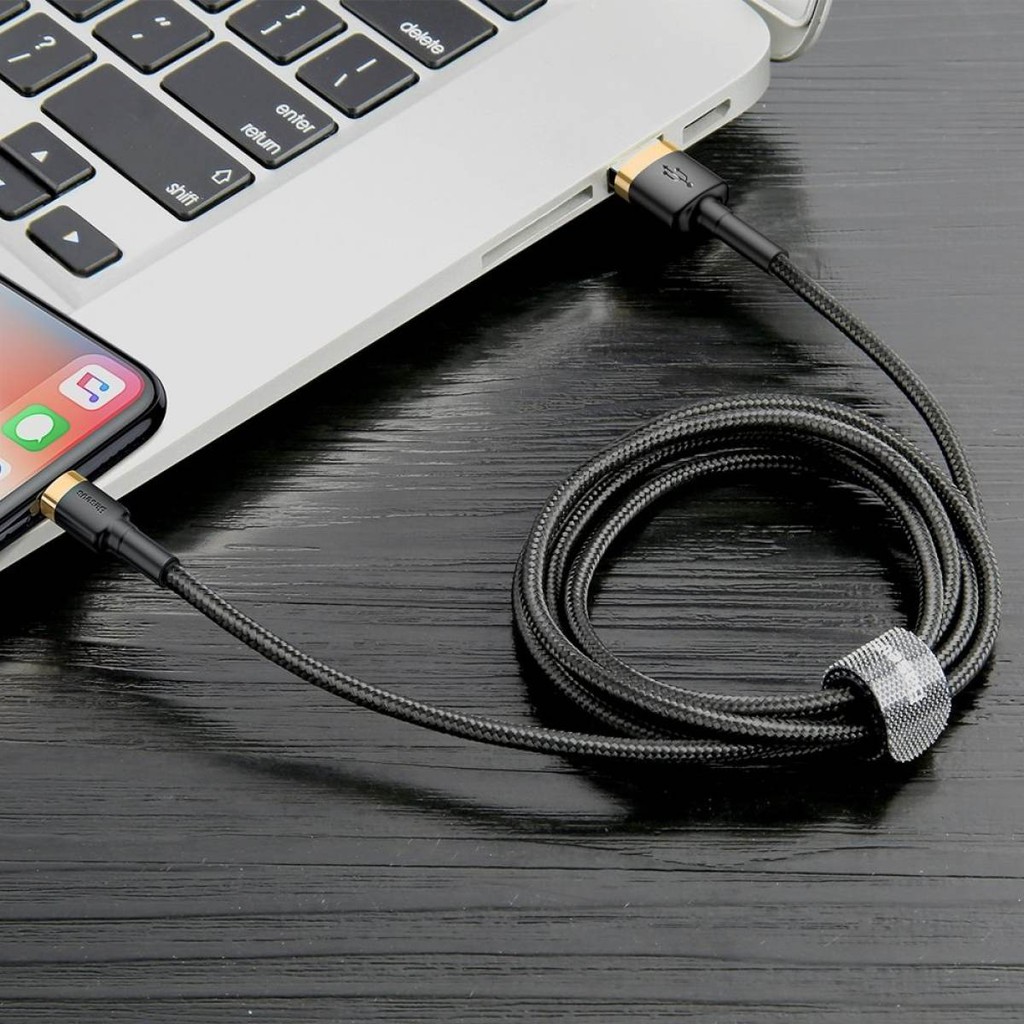 Cáp Baseus Cafule Lightning dành cho iPhone/iPad sạc nhanh và truyền dữ liệu tốc độ cao 0.5m,1m/2m/3m ( 2.4A/1.5A/2A ) | BigBuy360 - bigbuy360.vn