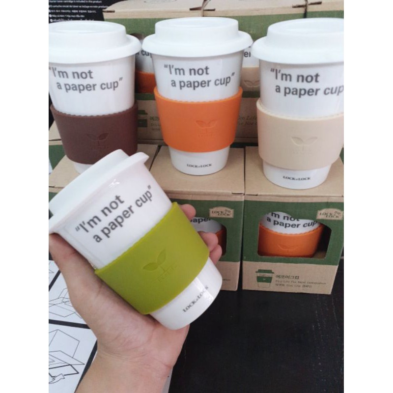 ✨✨LY SỨ NẮP SILICON ECO MUG CUP 370ML SLB003