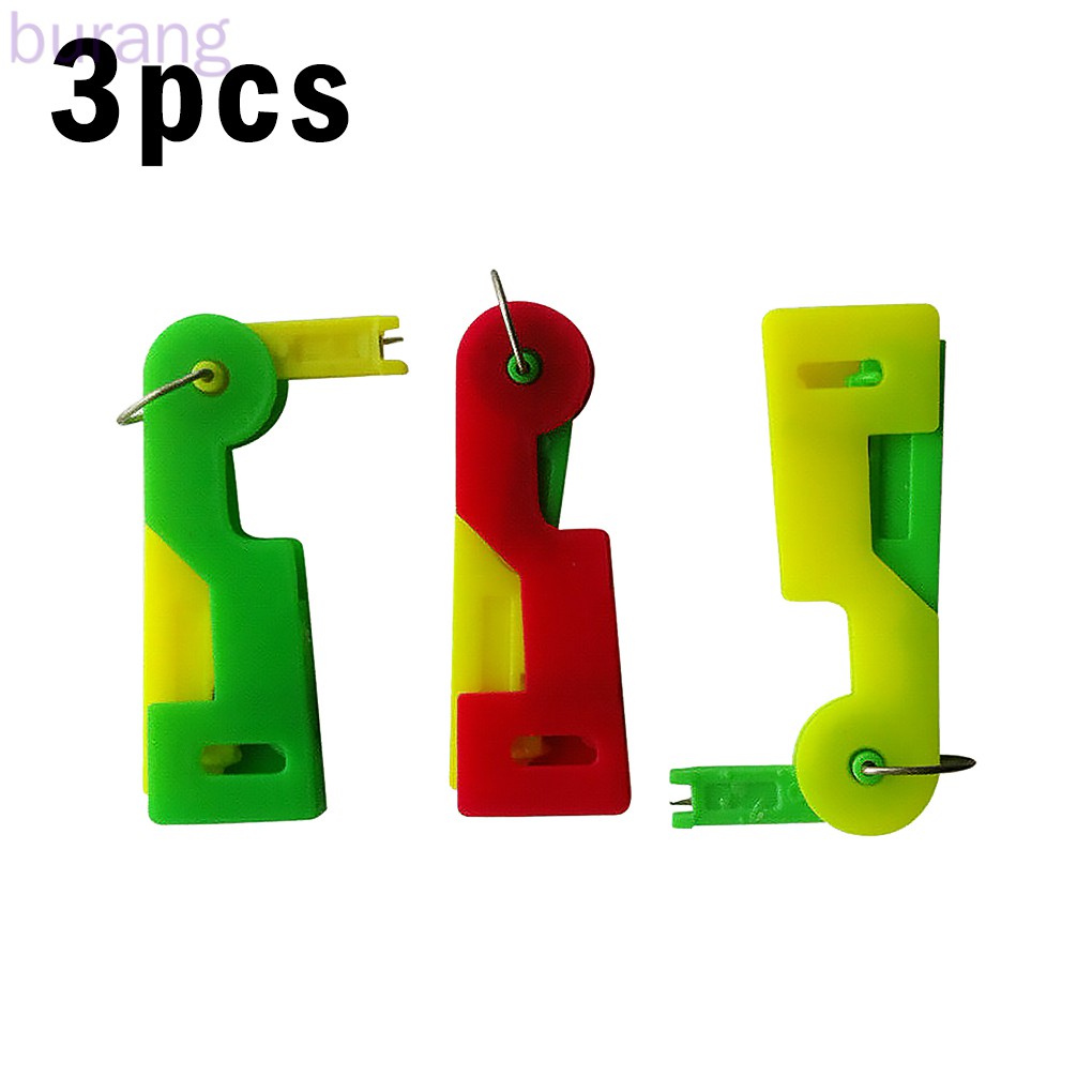 3pcs Color Random Mini Automatic Needle Threader Sewing Threading Guide Device Sewing Tool